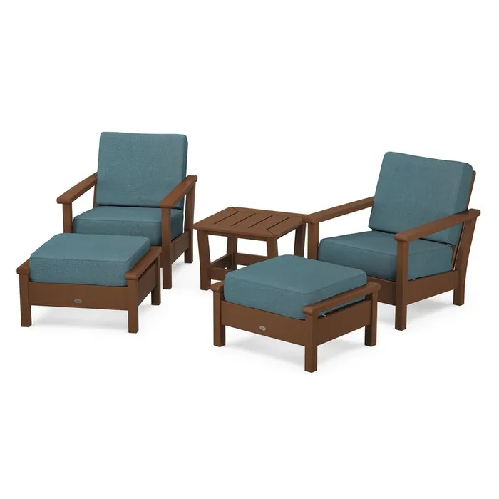 Polywood Harbour 5-Piece Deep Seating Chair Set