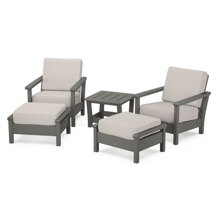 Polywood Harbour 5-Piece Deep Seating Chair Set