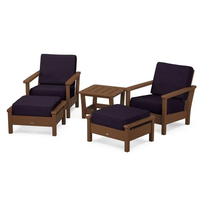 Polywood Harbour 5-Piece Deep Seating Chair Set