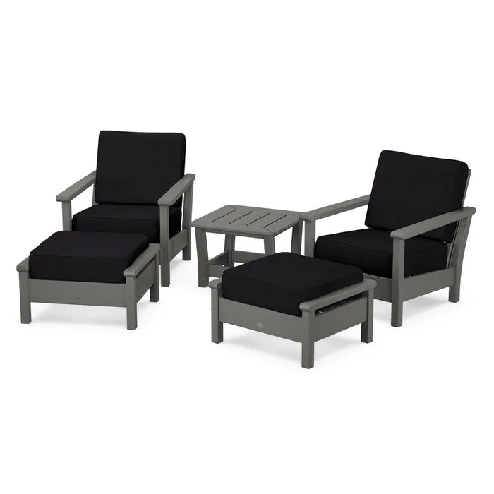 Polywood Harbour 5-Piece Deep Seating Chair Set