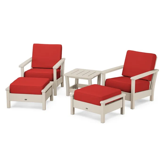 Polywood Harbour 5-Piece Deep Seating Chair Set