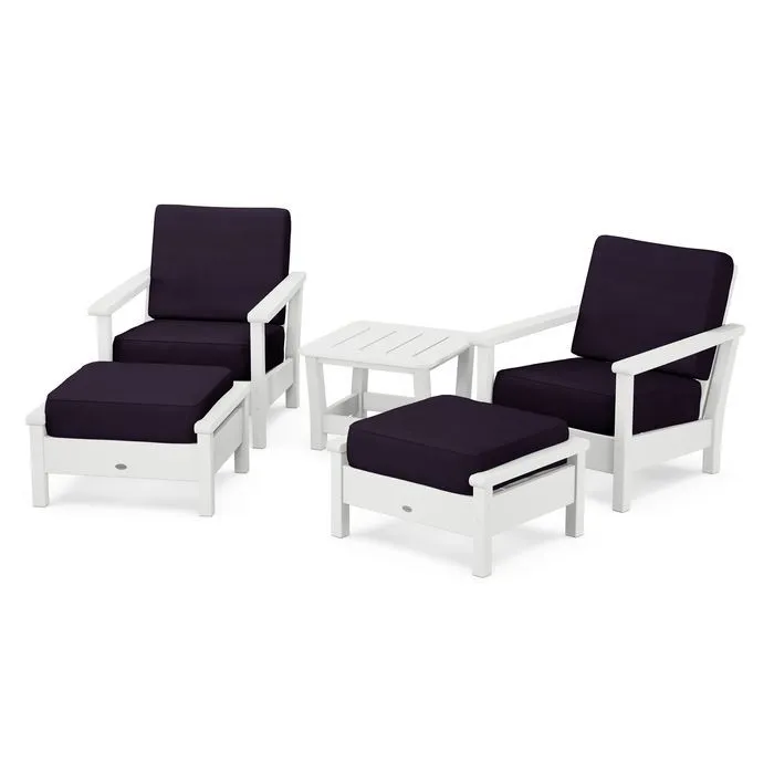 Polywood Harbour 5-Piece Deep Seating Chair Set