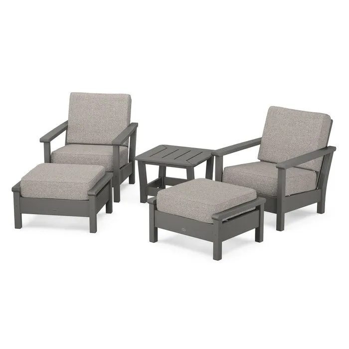 Polywood Harbour 5-Piece Deep Seating Chair Set