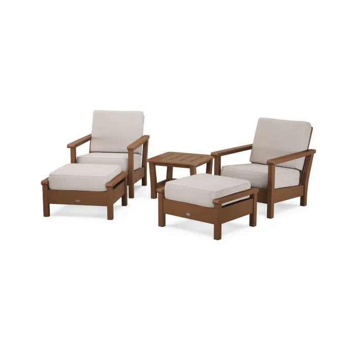 Polywood Harbour 5-Piece Deep Seating Chair Set