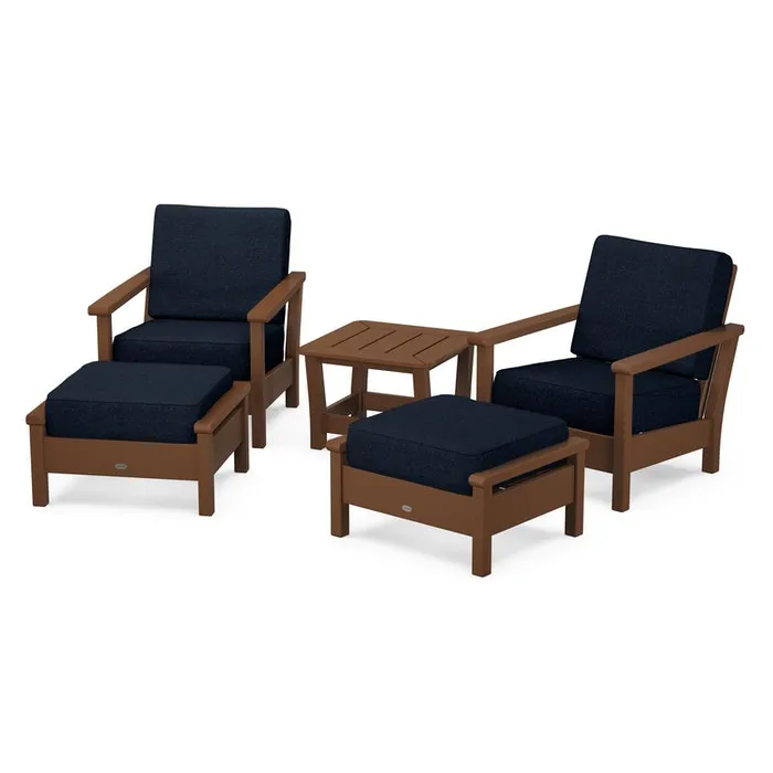 Polywood Harbour 5-Piece Deep Seating Chair Set