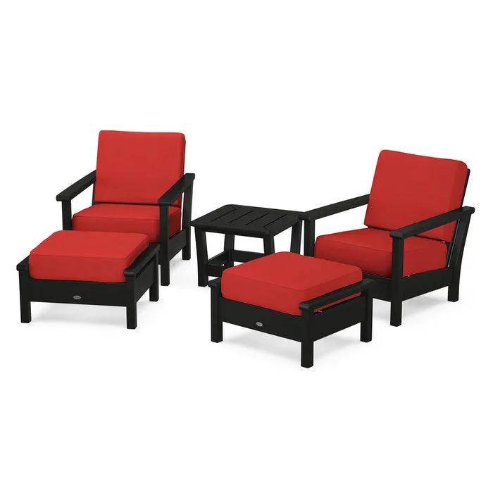 Polywood Harbour 5-Piece Deep Seating Chair Set