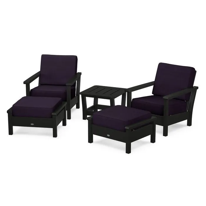 Polywood Harbour 5-Piece Deep Seating Chair Set