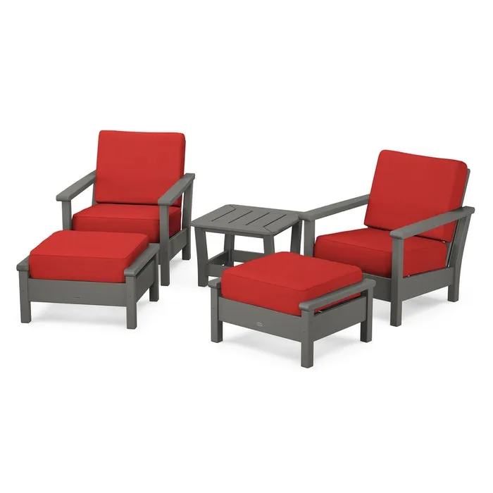 Polywood Harbour 5-Piece Deep Seating Chair Set