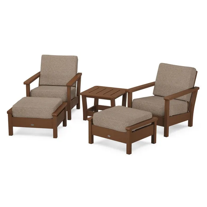 Polywood Harbour 5-Piece Deep Seating Chair Set