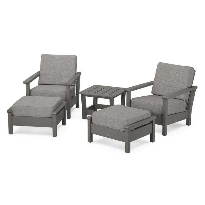 Polywood Harbour 5-Piece Deep Seating Chair Set