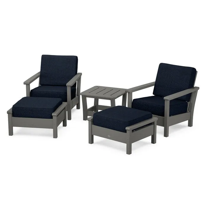 Polywood Harbour 5-Piece Deep Seating Chair Set