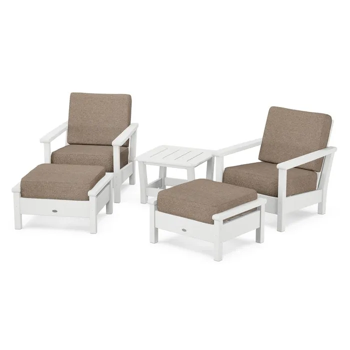 Polywood Harbour 5-Piece Deep Seating Chair Set