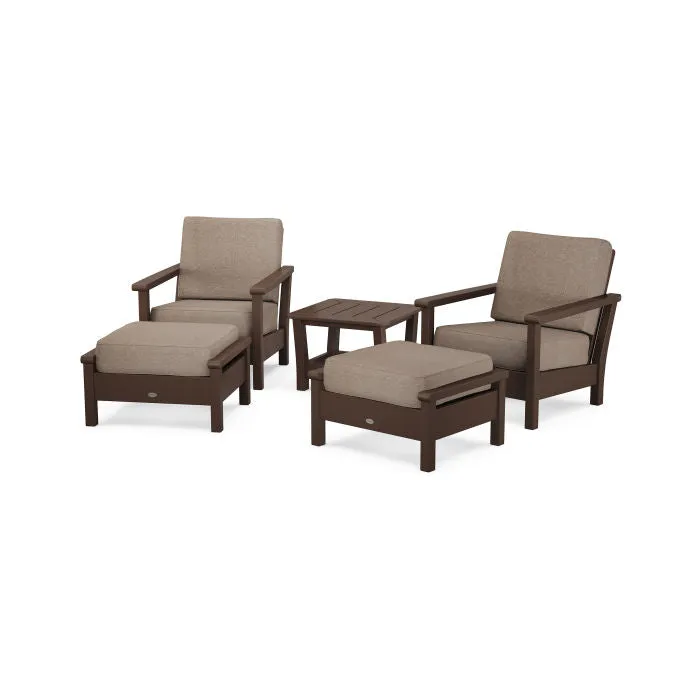 Polywood Harbour 5-Piece Deep Seating Chair Set