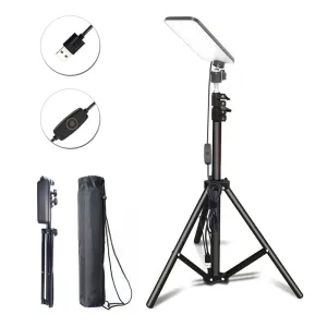Portable LED Camping Light  Adjustable Tripod for Selfies & Outdoor Lighting
