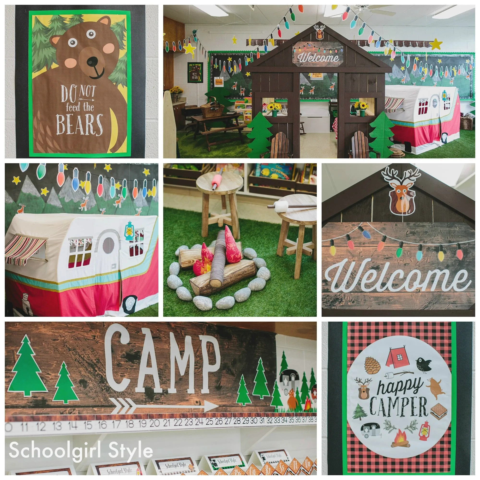 "Happy Camper" | Full UPRINT Bundle | Printable Classroom Decor | Teacher Classroom Decor | Schoolgirl Style