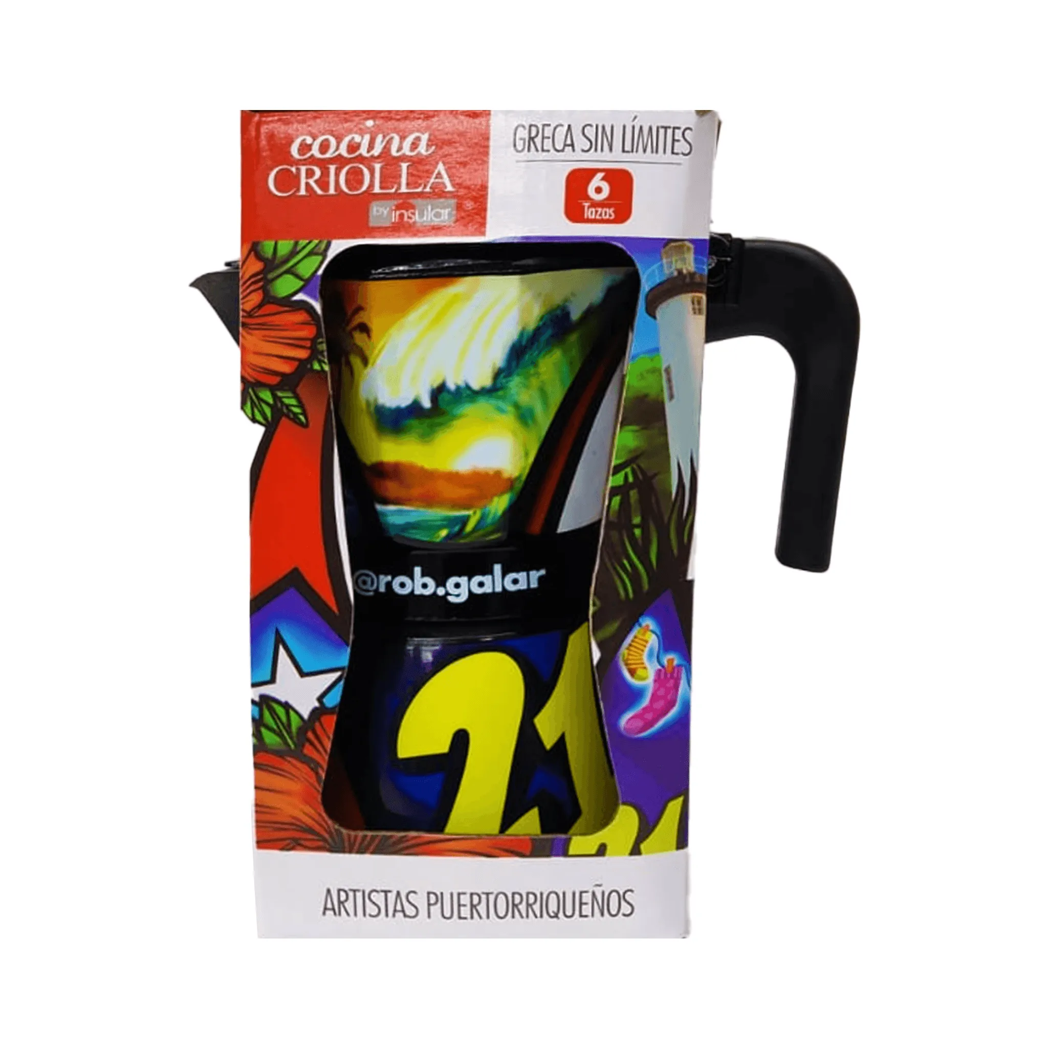 "Sin Límites" Design - Moka Pots (Greca) - Puerto Rican Artist - Limited Edition