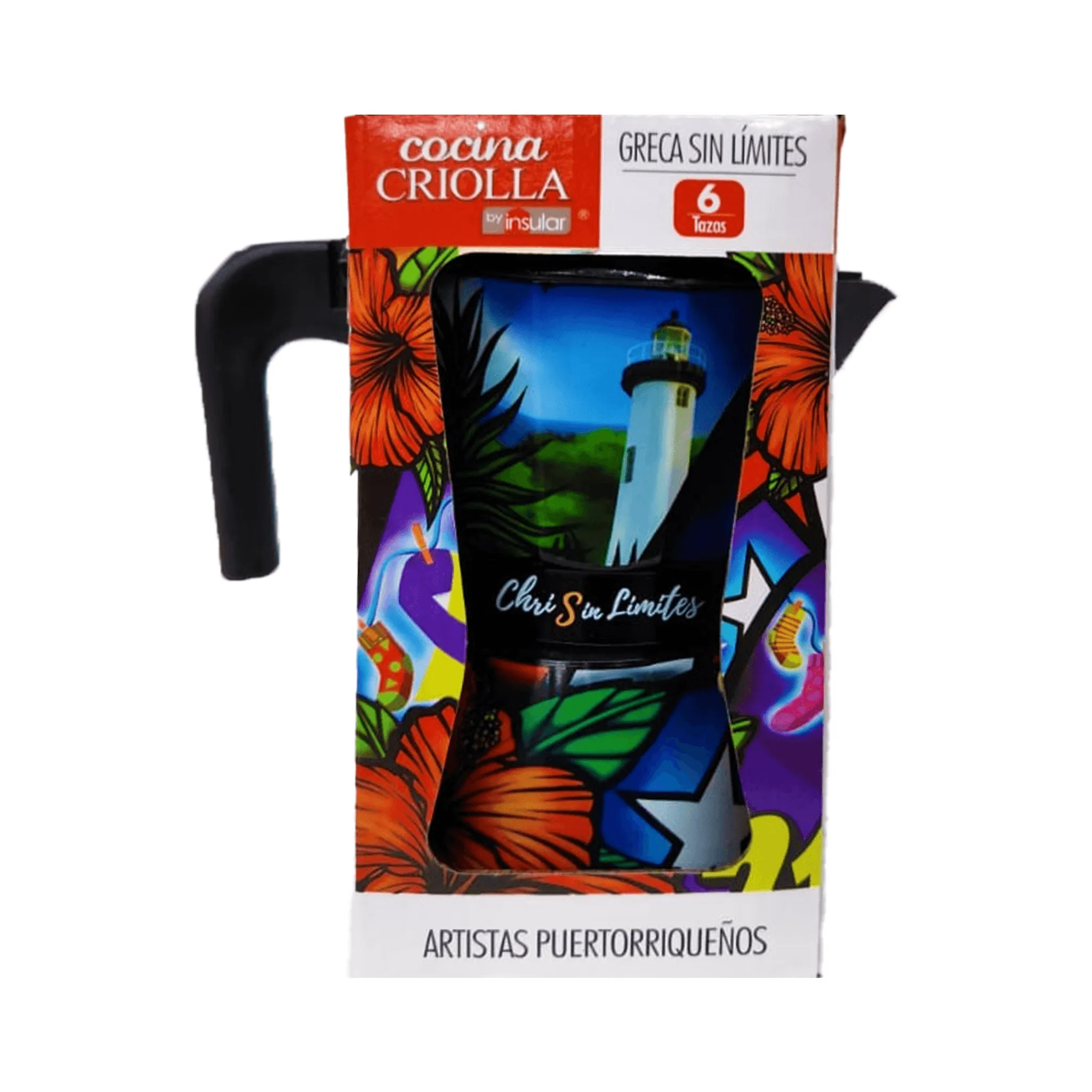 "Sin Límites" Design - Moka Pots (Greca) - Puerto Rican Artist - Limited Edition