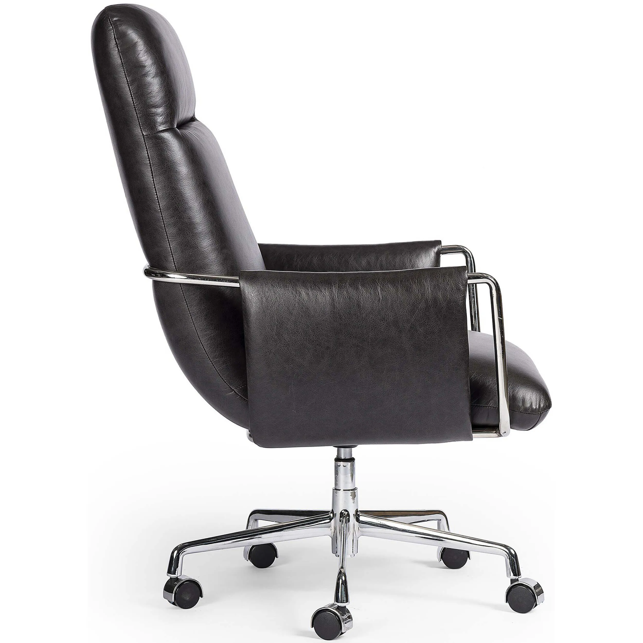 Sherman Leather Desk Chair, Sonoma Black