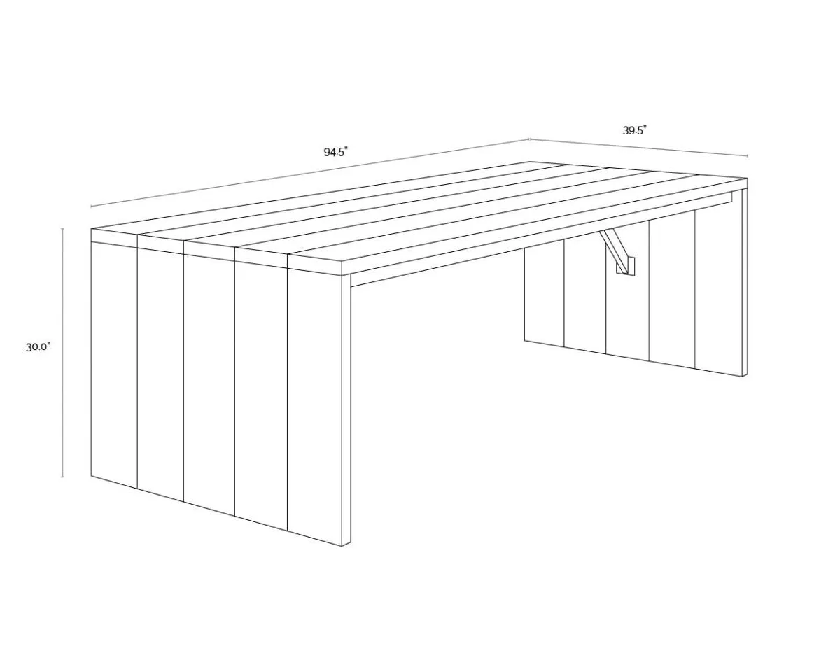 Sunpan Viga Dining Table - Natural - 94.5"