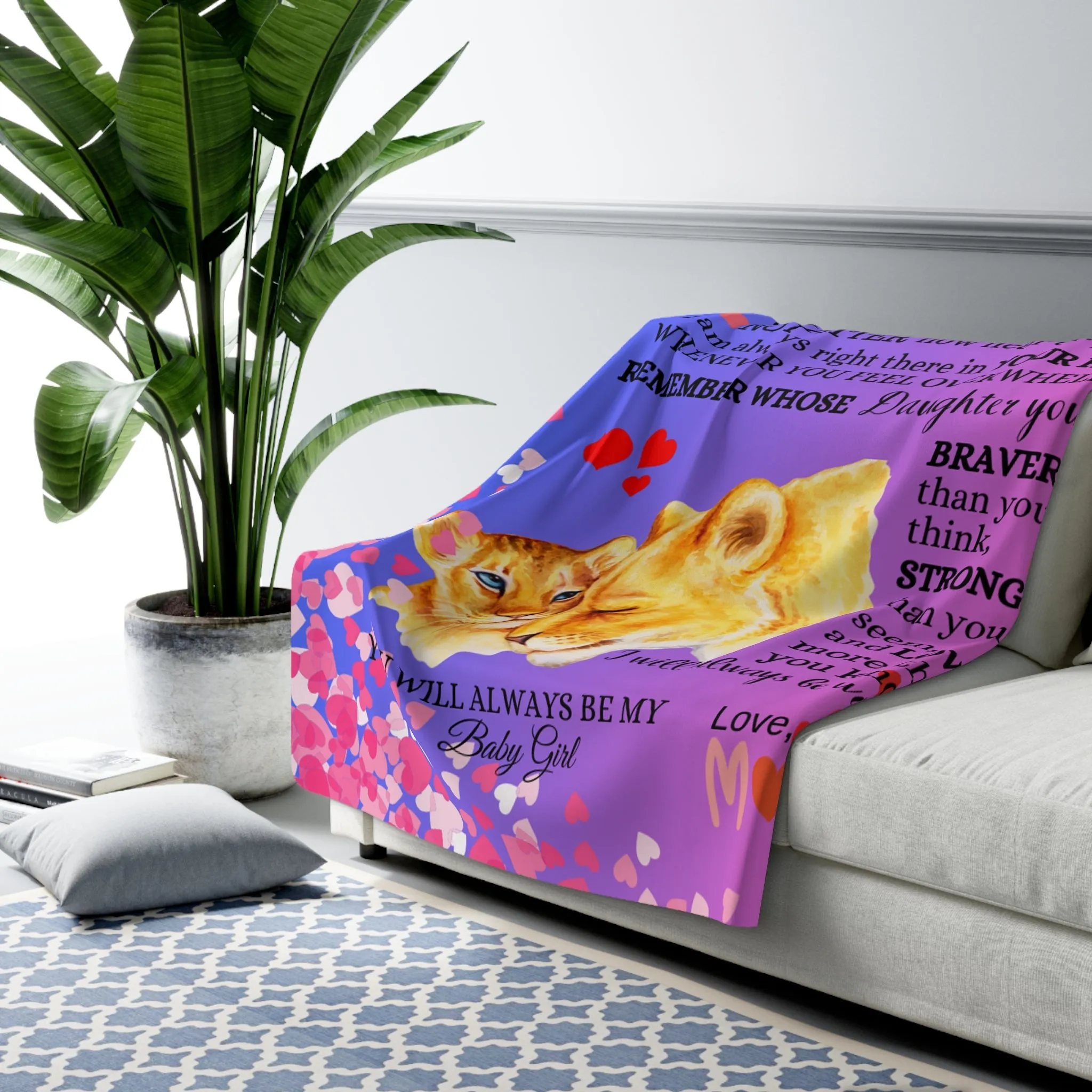 To My Daughter-Never Feel That You Are Alone-Sherpa Fleece Blanket