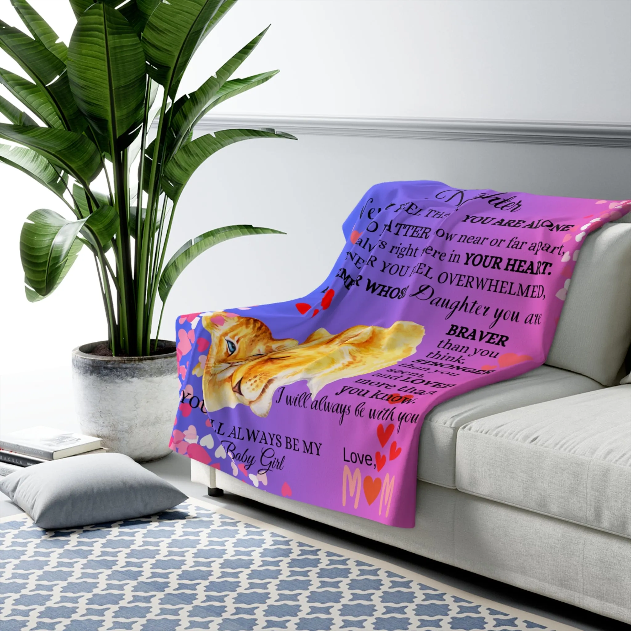 To My Daughter-Never Feel That You Are Alone-Sherpa Fleece Blanket