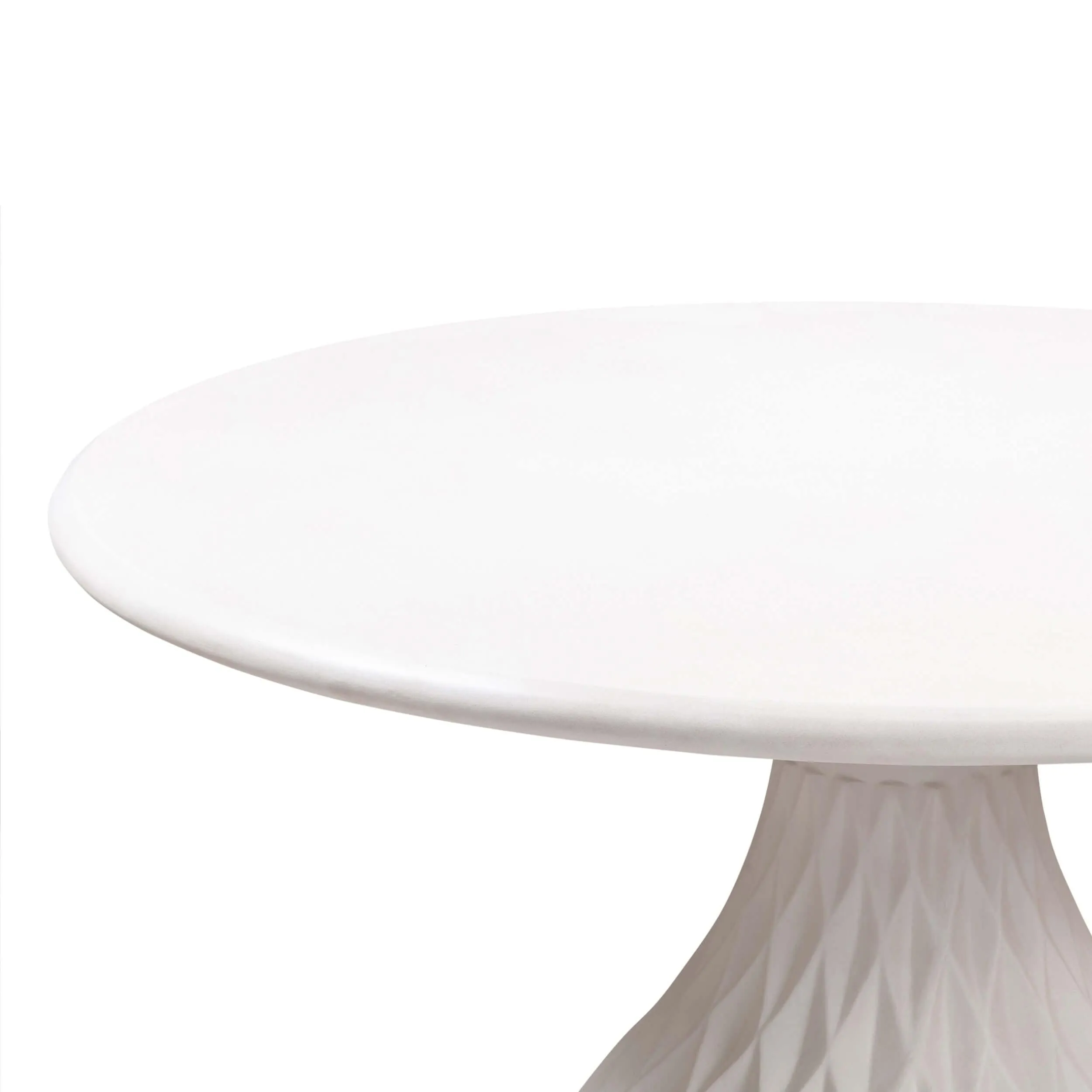 Tulum Outdoor Round Dining Table, Ivory