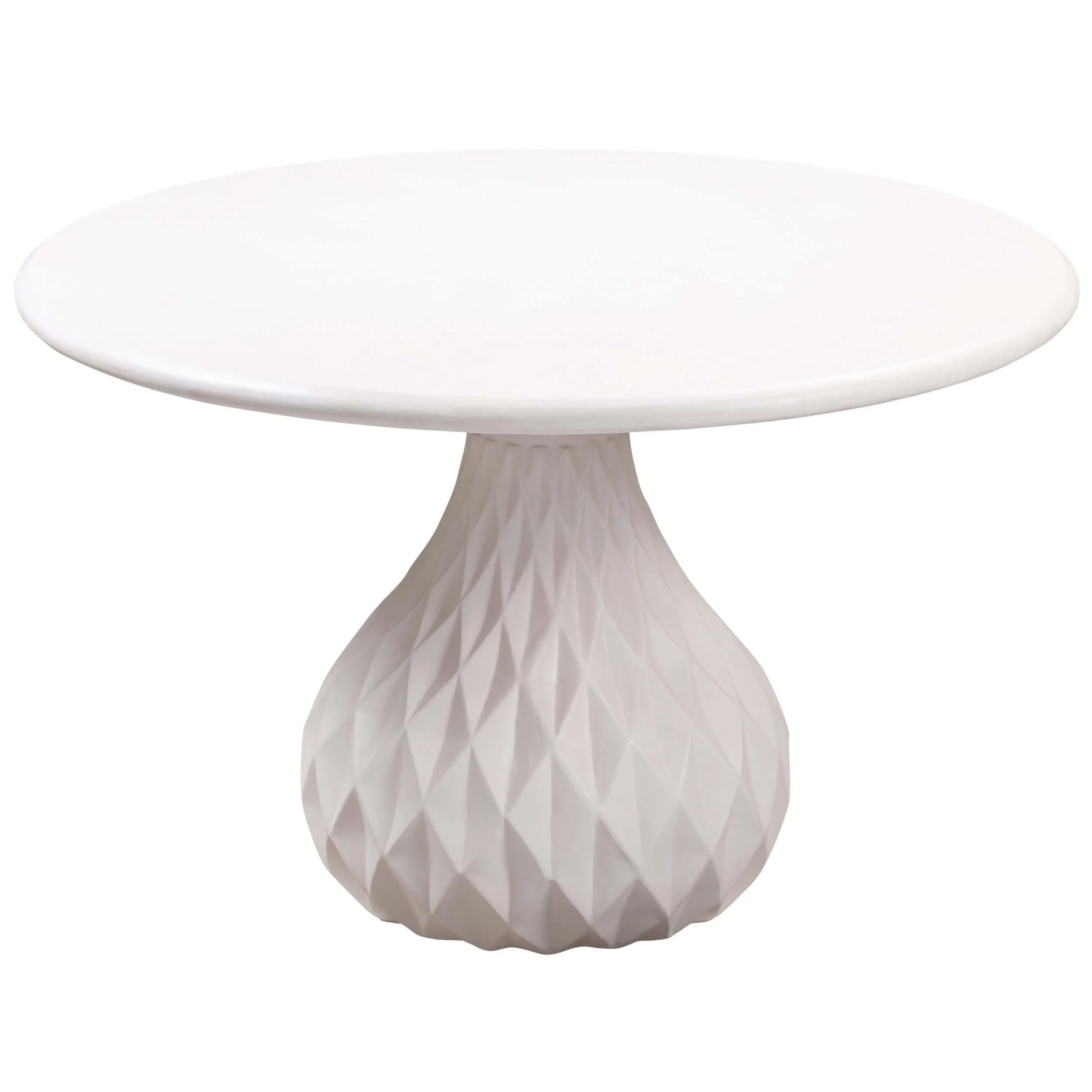 Tulum Outdoor Round Dining Table, Ivory